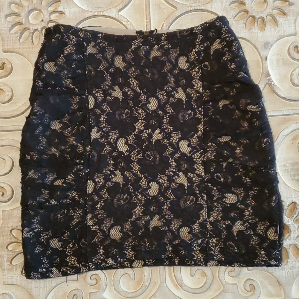 Sexy, Stretch Black Lace Mini, Size L